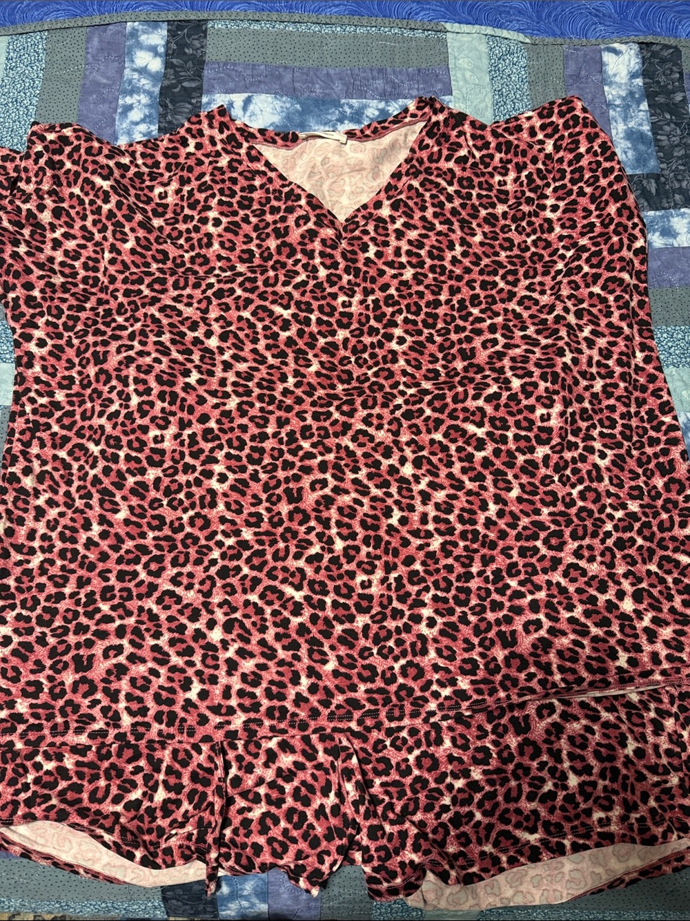 Zenana Pink Leopard Print Pajama Set